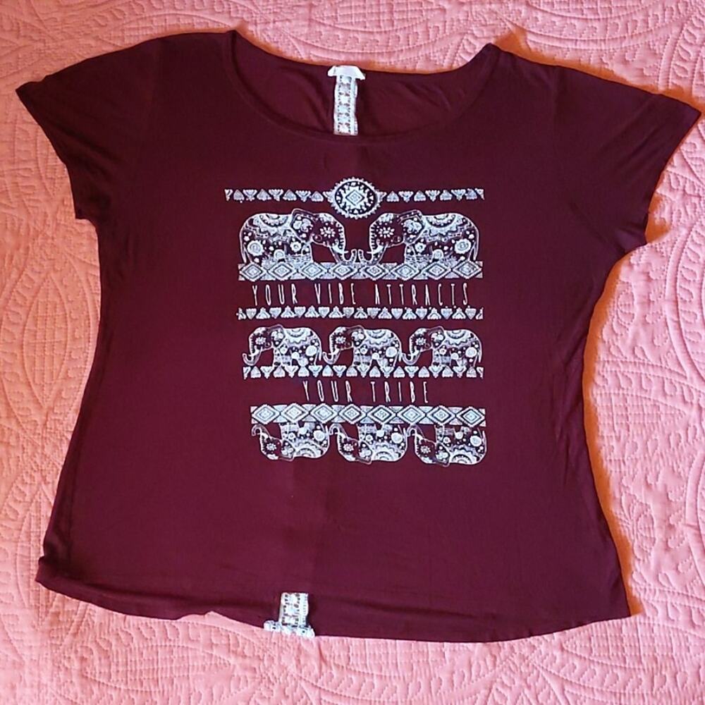 French Pastry Los Angeles Your Vibe Attracts Your Tribe Elephant Tee Shirt 2XL